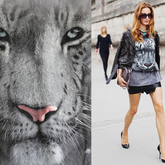 🍍THE MOUNTAIN White Tiger Graphic Active T-Shirt - Picture 7 of 9